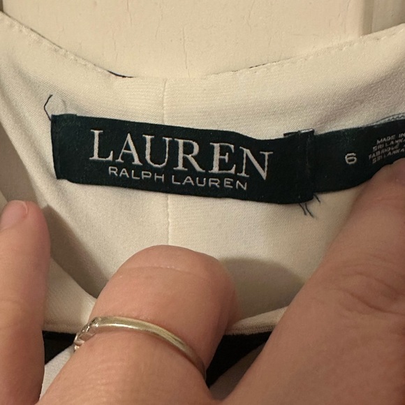 Ralph Lauren Elegant Black and White Dress sash stripe maxi - Picture 4 of 5